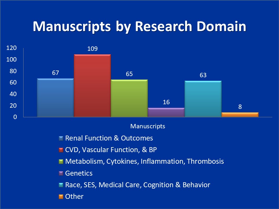 bar graph of publications by research domain